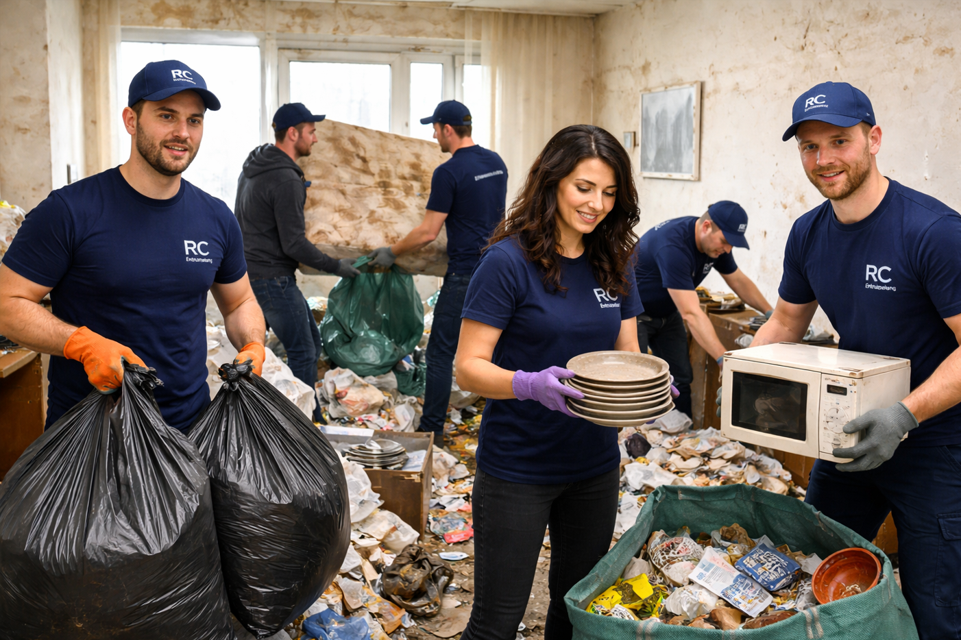RC Entrümpelung Team bei der Arbeit in einer Messie-Wohnung